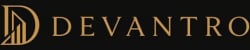 Daventro logo with gold lettering and decorative D monogram on dark background